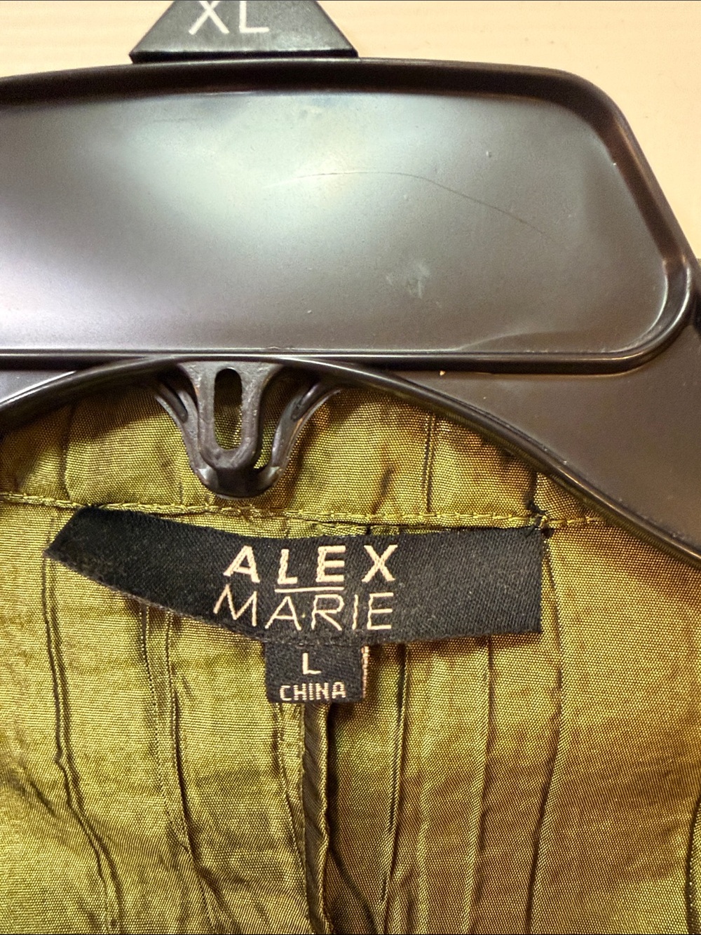 Alex Marie Olive Green Tie-Waist Trench Jacket - Picture 2 of 3